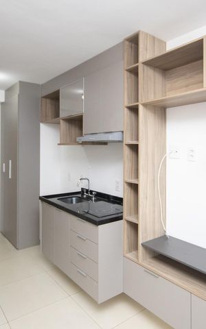 Apartamento à venda com 30m², 1 quarto e sem vaga Apartamento à venda com 30m², 1 quarto e sem vagaCozinha - Armários / Quarto