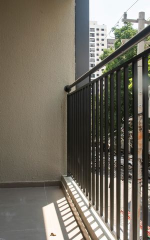 Studio à venda com 29m², 1 quarto e sem vagaVaranda