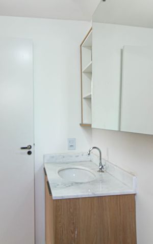 Apartamento para alugar com 26m², 1 quarto e sem vaga Apartamento para alugar com 26m², 1 quarto e sem vagaBanheiro da Suíte
