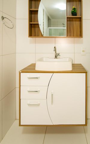 Apartamento para alugar com 114m², 3 quartos e 1 vaga Apartamento para alugar com 114m², 3 quartos e 1 vagaBanheiro da Suíte 1