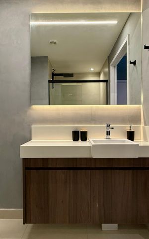 Studio para alugar com 25m², 0 quarto e sem vaga Studio para alugar com 25m², 0 quarto e sem vagaBanheiro