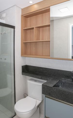 Studio à venda com 30m², 1 quarto e sem vaga Studio à venda com 30m², 1 quarto e sem vagaBanheiro