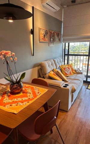 Studio à venda com 40m², 1 quarto e 1 vaga