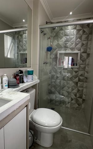 Apartamento à venda com 62m², 2 quartos e 1 vaga Apartamento à venda com 62m², 2 quartos e 1 vagaBanheiro da Suíte
