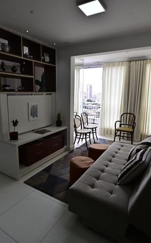 Apartamento para alugar com 45m², 1 quarto e 1 vaga