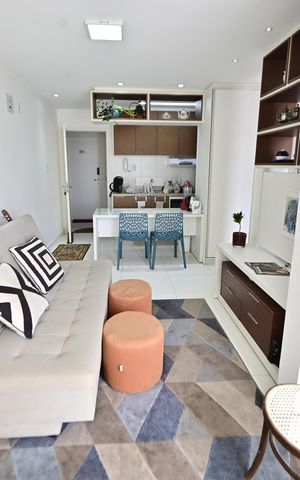 Apartamento para alugar com 45m², 1 quarto e 1 vaga