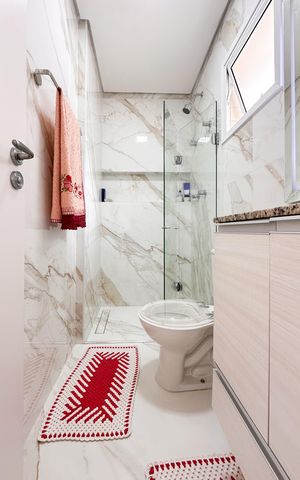 Apartamento à venda com 77m², 3 quartos e 2 vagasBanheiro da Suíte