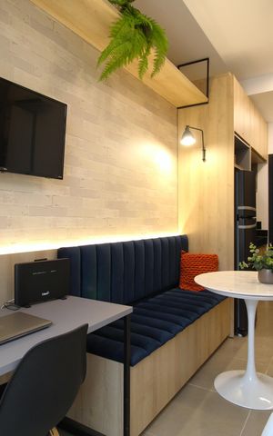 Studio à venda com 35m², 1 quarto e sem vagaSala/Quarto