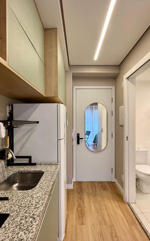 Studio à venda com 22m², 0 quarto e sem vaga Studio à venda com 22m², 0 quarto e sem vagaCozinha