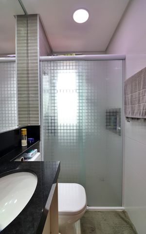 Apartamento à venda com 61m², 1 quarto e 2 vagasSuíte Banheiro 