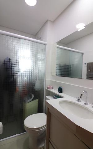 Apartamento à venda com 61m², 1 quarto e 2 vagasBanheiro Social