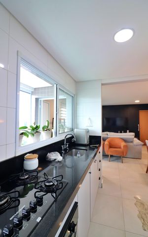 Apartamento à venda com 61m², 1 quarto e 2 vagasCozinha e Área de Serviço