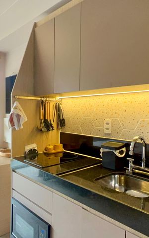 Studio para alugar com 27m², 1 quarto e sem vaga Studio para alugar com 27m², 1 quarto e sem vagaCozinha