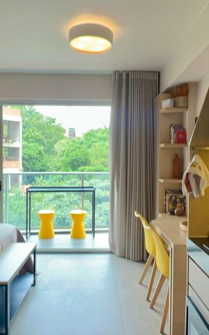 Studio para alugar com 27m², 1 quarto e sem vaga Studio para alugar com 27m², 1 quarto e sem vagaCozinha