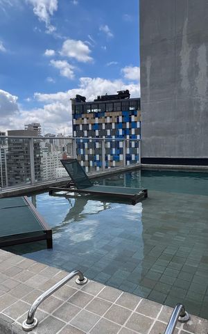 Studio para alugar com 27m², 1 quarto e sem vaga Studio para alugar com 27m², 1 quarto e sem vagaPiscina