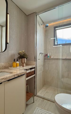 Apartamento à venda com 92m², 2 quartos e 2 vagas Apartamento à venda com 92m², 2 quartos e 2 vagasBanheiro Suíte 2