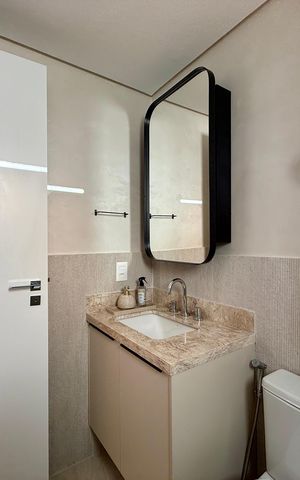 Apartamento à venda com 92m², 2 quartos e 2 vagas Apartamento à venda com 92m², 2 quartos e 2 vagasBanheiro Suíte 1