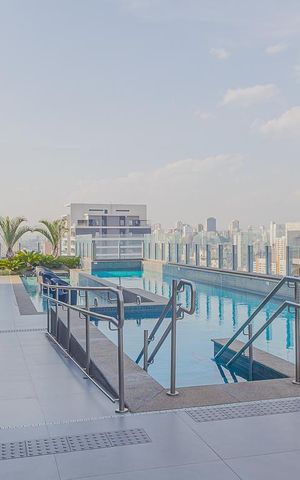 Studio à venda com 35m², 1 quarto e 1 vagaPiscina