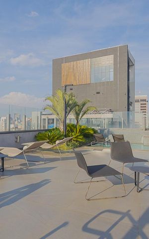 Studio à venda com 35m², 1 quarto e 1 vagaPiscina