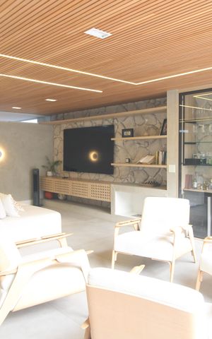 Casa de condomínio à venda com 200m², 4 quartos e 3 vagasSala
