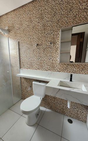 Casa para alugar com 81m², 2 quartos e 1 vaga Casa para alugar com 81m², 2 quartos e 1 vagaBanheiro
