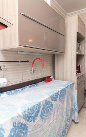 Apartamento à venda com 46m², 1 quarto e sem vagaCozinha e Área de Serviço
