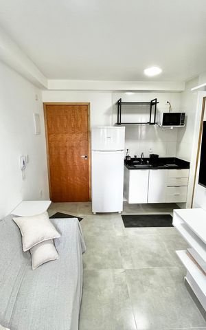 Studio para alugar com 29m², 1 quarto e sem vaga Studio para alugar com 29m², 1 quarto e sem vagaSala/Cozinha