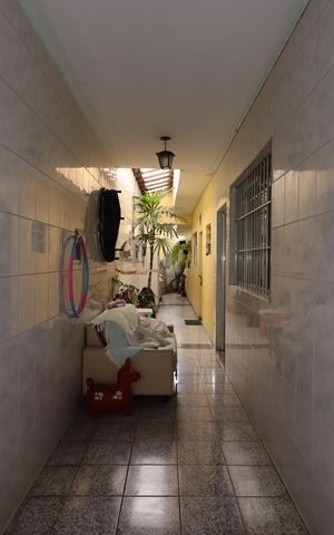 Casa à venda com 144m², 3 quartos e 2 vagasCorredor externo