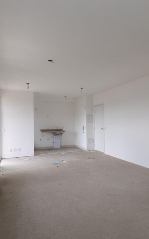 Apartamento à venda com 45m², 1 quarto e 1 vaga Apartamento à venda com 45m², 1 quarto e 1 vagaSala_Cozinha_Suite