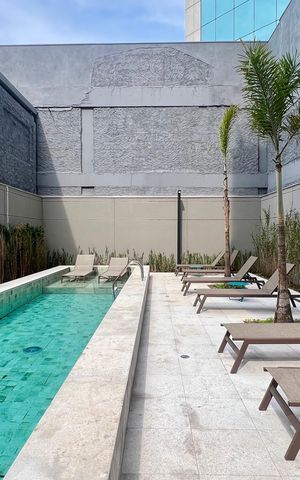 Studio para alugar com 24m², 1 quarto e sem vaga Studio para alugar com 24m², 1 quarto e sem vagaPiscina