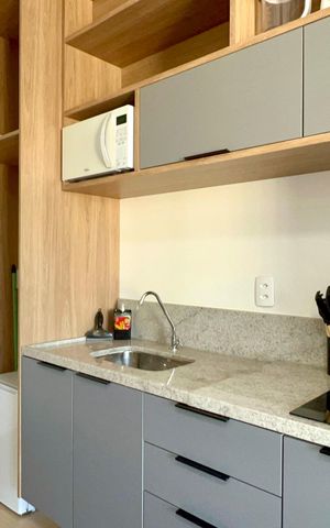 Studio para alugar com 24m², 1 quarto e sem vaga Studio para alugar com 24m², 1 quarto e sem vagaCozinha