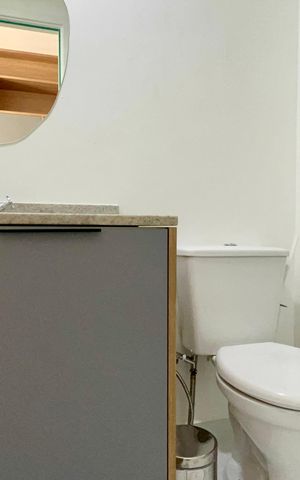 Studio para alugar com 24m², 1 quarto e sem vaga Studio para alugar com 24m², 1 quarto e sem vagaBanheiro