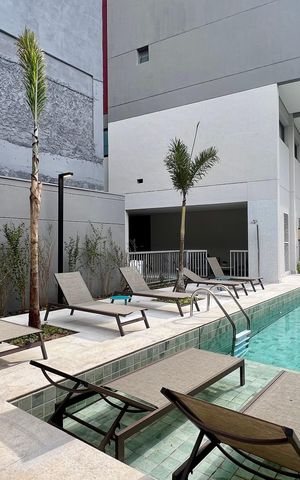 Studio para alugar com 24m², 1 quarto e sem vaga Studio para alugar com 24m², 1 quarto e sem vagaPiscina
