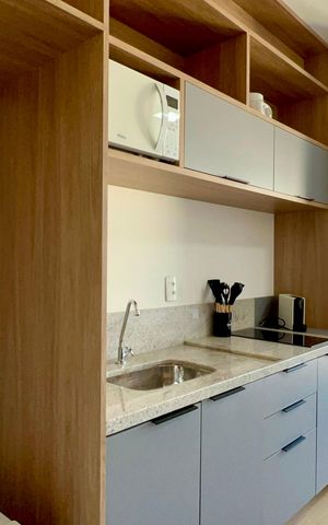 Studio para alugar com 24m², 1 quarto e sem vaga Studio para alugar com 24m², 1 quarto e sem vagaCozinha