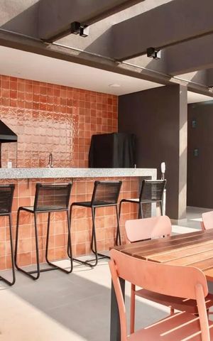 Studio para alugar com 25m², 1 quarto e sem vaga Studio para alugar com 25m², 1 quarto e sem vagaÁrea comum - Churrasqueira