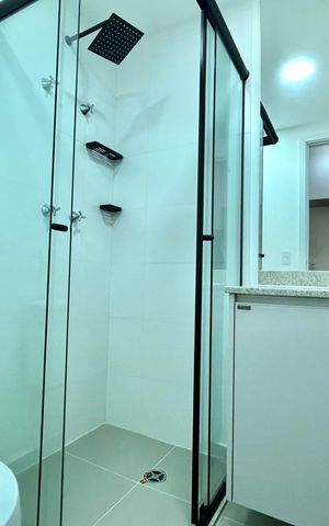 Studio para alugar com 25m², 1 quarto e sem vaga Studio para alugar com 25m², 1 quarto e sem vagaBanheiro