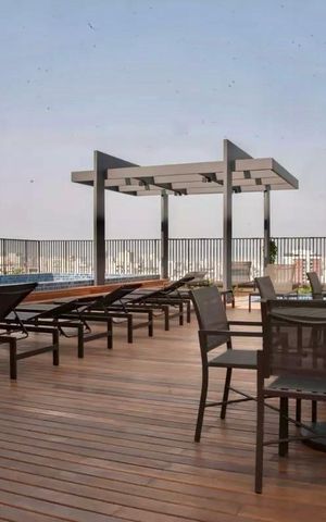 Studio para alugar com 25m², 1 quarto e sem vaga Studio para alugar com 25m², 1 quarto e sem vagaÁrea comum - Piscina