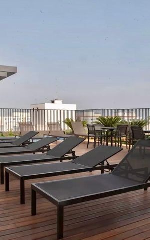 Studio para alugar com 25m², 1 quarto e sem vaga Studio para alugar com 25m², 1 quarto e sem vagaÁrea comum - Piscina