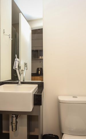 Studio para alugar com 23m², 1 quarto e sem vaga Studio para alugar com 23m², 1 quarto e sem vagaBanheiro da Suite