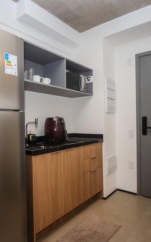 Studio para alugar com 23m², 1 quarto e sem vaga Studio para alugar com 23m², 1 quarto e sem vagaCozinha