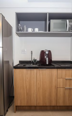 Studio para alugar com 23m², 1 quarto e sem vaga Studio para alugar com 23m², 1 quarto e sem vagaCozinha