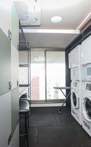 Studio para alugar com 23m², 1 quarto e sem vaga Studio para alugar com 23m², 1 quarto e sem vagaLavanderia