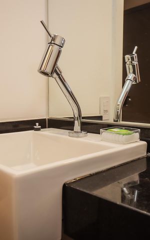 Studio para alugar com 23m², 1 quarto e sem vaga Studio para alugar com 23m², 1 quarto e sem vagaBanheiro da Suite
