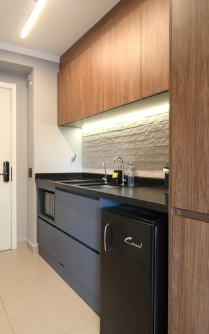Studio à venda com 26m², 1 quarto e sem vagaCozinha
