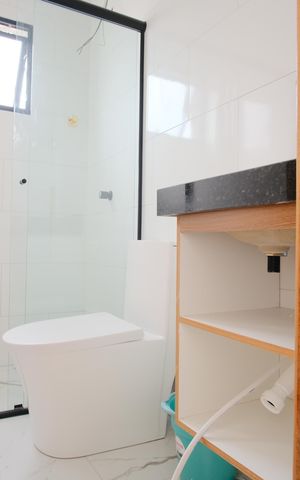 Apartamento à venda com 93m², 2 quartos e sem vagaBanheiro do Espaço Gourmet