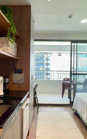 Studio para alugar com 25m², 1 quarto e sem vaga Studio para alugar com 25m², 1 quarto e sem vagaCozinha