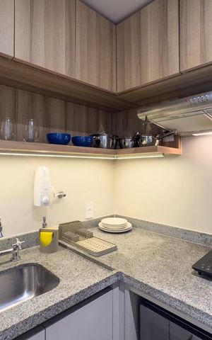 Studio à venda com 25m², 1 quarto e sem vagaCozinha