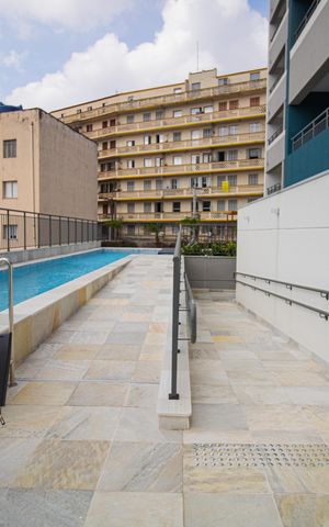 Studio à venda com 27m², 1 quarto e sem vaga Studio à venda com 27m², 1 quarto e sem vagaÁrea comum - Piscina