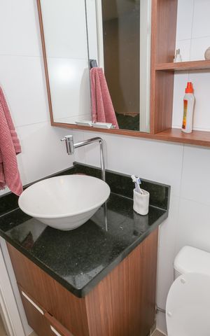 Apartamento à venda com 59m², 1 quarto e 1 vaga Apartamento à venda com 59m², 1 quarto e 1 vagaBanheiro da Suíte