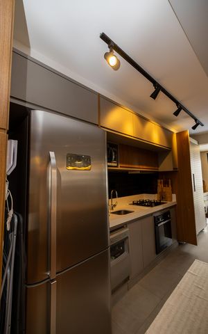 Apartamento para alugar com 81m², 2 quartos e 2 vagas Apartamento para alugar com 81m², 2 quartos e 2 vagasSala_cozinha Conjugada